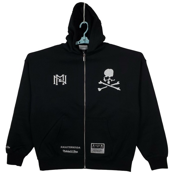 Mastermind World Mitchell & Ness Large Hoodie Embroidery Art Black New